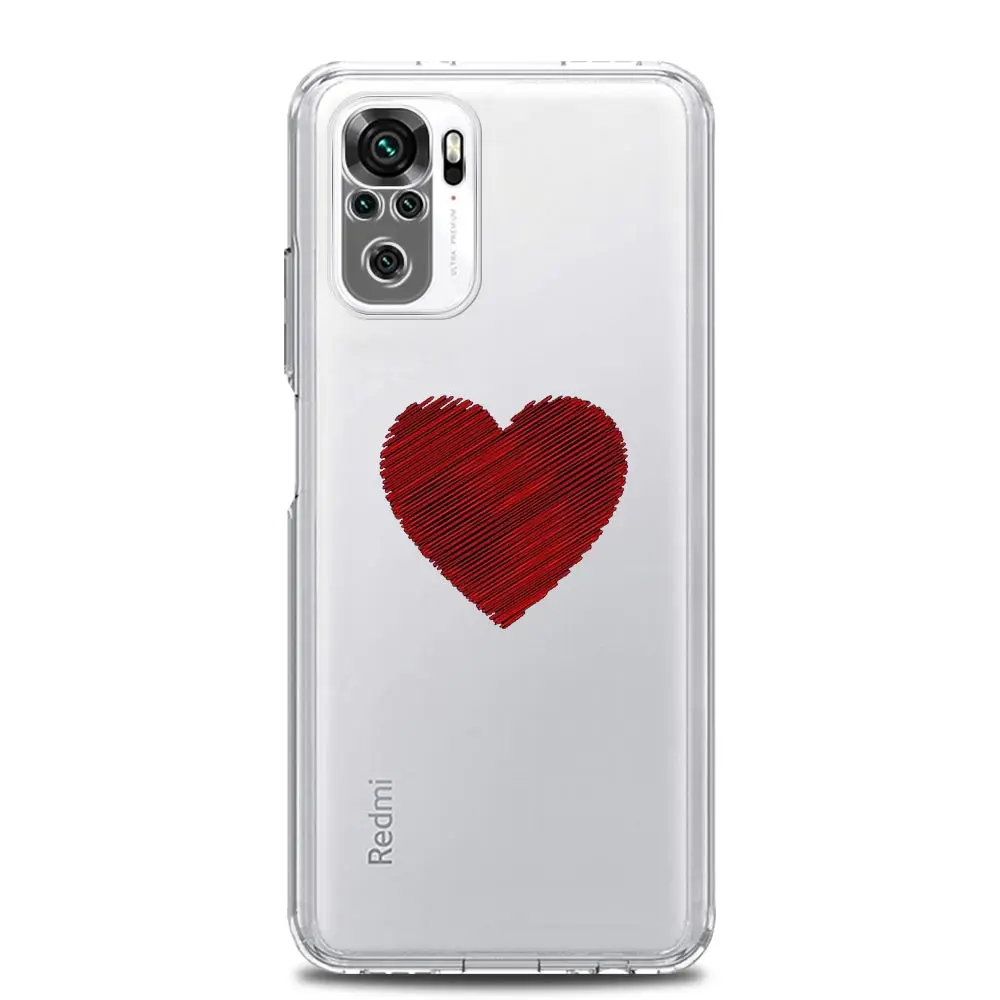 Clear Pink Heart I Love You Phone Case Cover