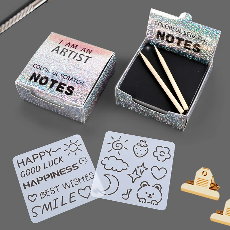 Children DIY Draw Painting Educational Toys Magic Color Cartoon Scratch Art Painting Paper Card Kit Toy Magic Scratch Paper Toys 4