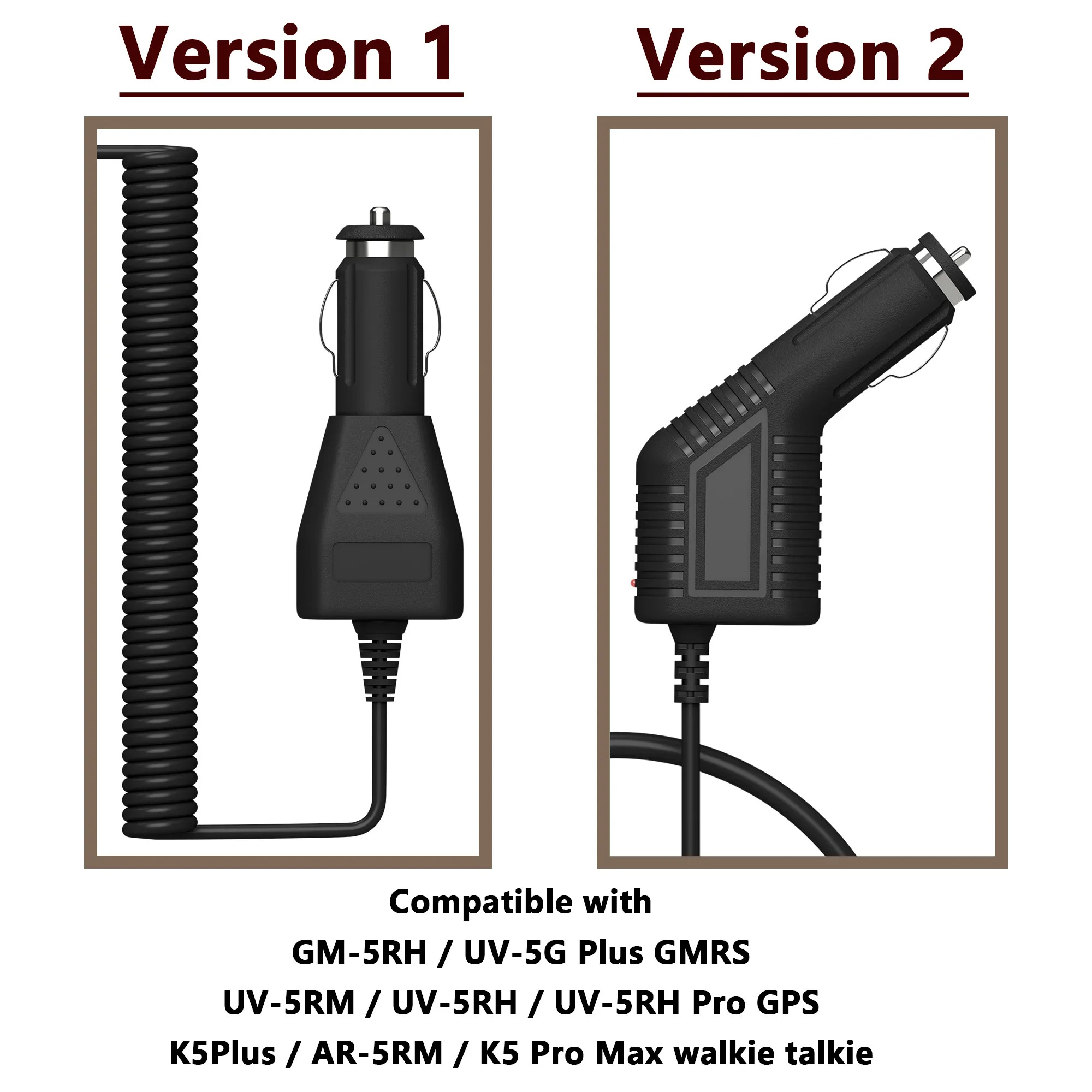UV-5RH Pro GPS Battery Eliminator Car Charger 12-24V for GM-5RH GMRS AR-5RM K5Pl