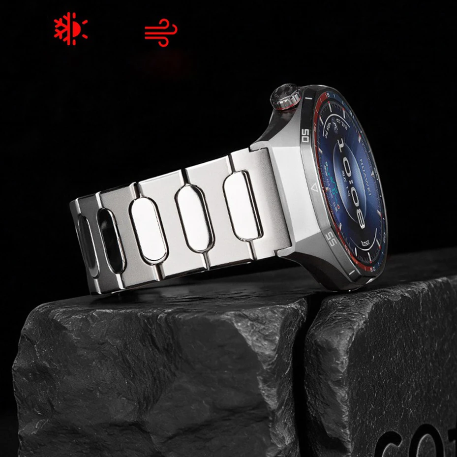 삼성 갤럭시 워치 Ultra 2025 47mm 및 Watch 8 Classic 40mm/44mm/46mm용 22mm 고급 티타늄 밴드 ? 강력한 자석 버클 스트랩