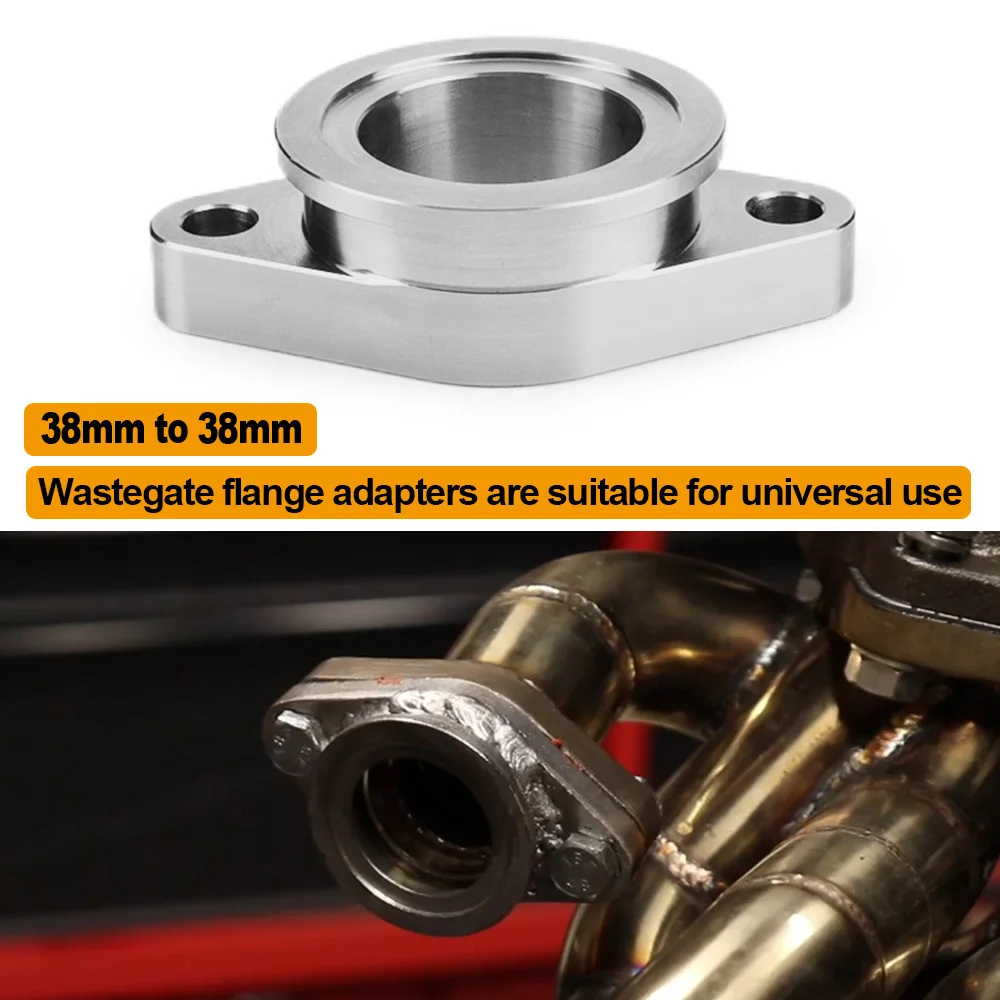 Acciaio Inossidabile Universale Da 38Mm A 38Mm Vband Mv-R Turbo Wastegate Flangia Adattatore Kit 2 Bulloni Turbo Flangia Collettore