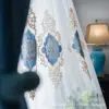 1PC Velvet Embroidered Window Screen European Style Small Fresh Translucent 1