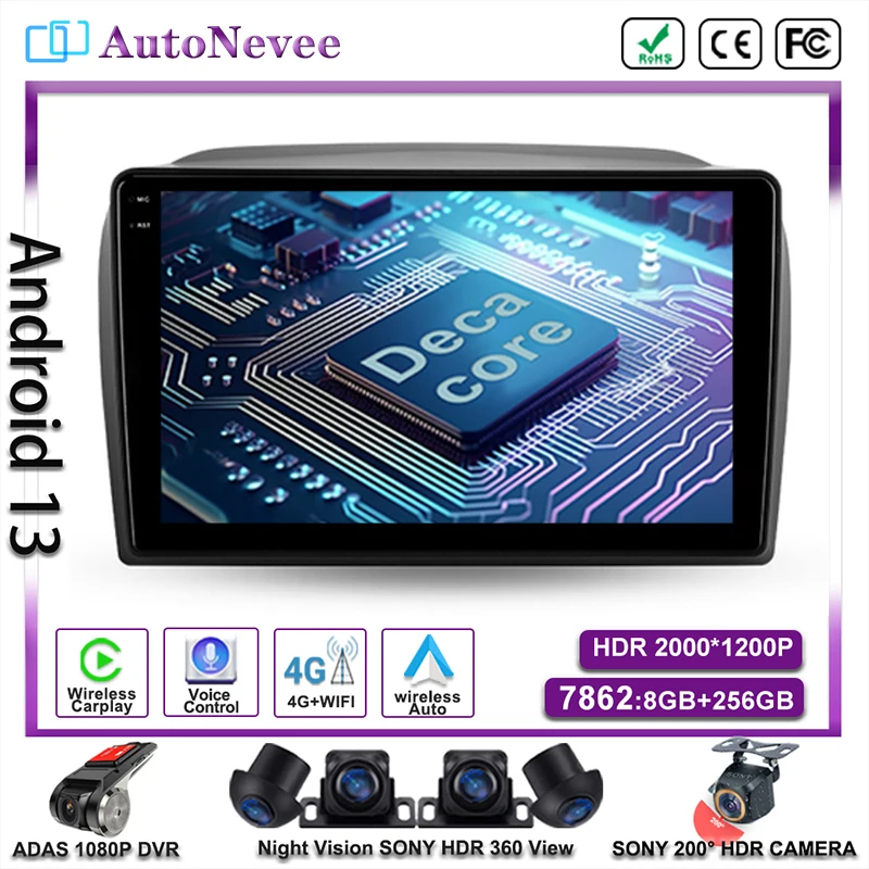 

Android 13 для Fiat Doblo 2 II 263 2009 - 2015 мультимедийный автомобильный GPS стерео радио ТВ No 2Din DVD 4G Автомобильный плеер экран навигация