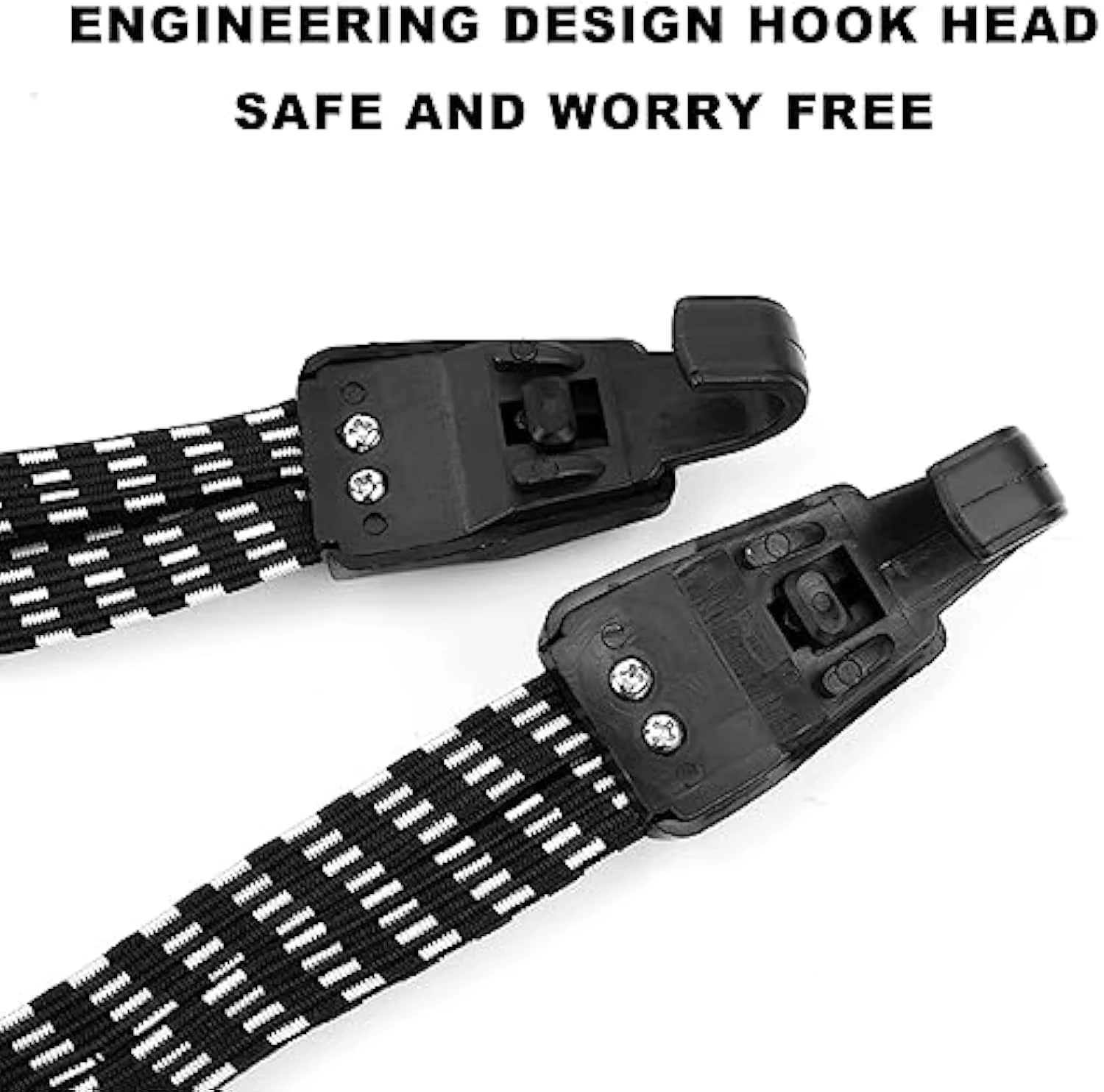 Adjustable Elastic Bike Luggage Straps with Hooks