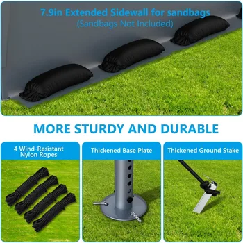 10x20FT Heavy Duty Portable Carport - All-Weather Enclosed Shelter for Cars, Trucks, SUVs & Boats, Waterproof & UV-Resistant Can 6