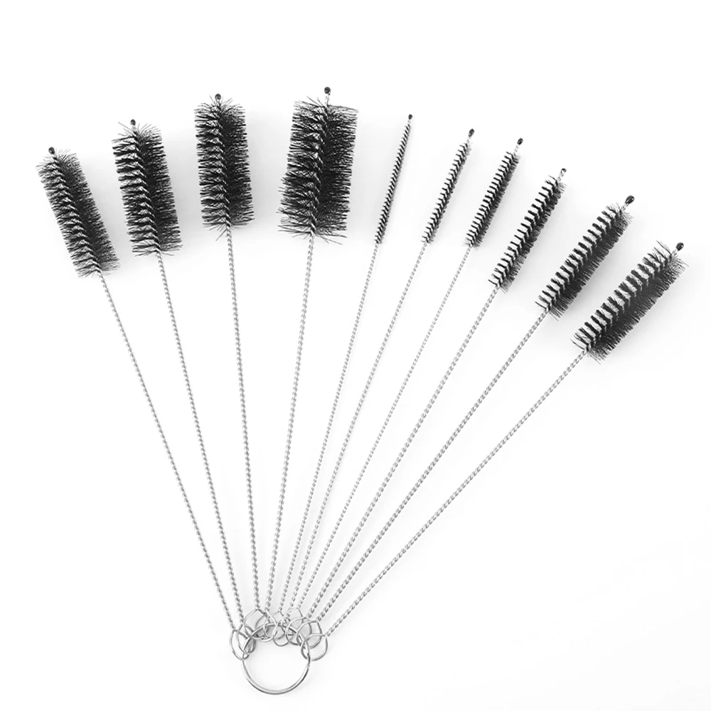 

10PCS Nylon Bottle Straw Household Cleaning Brush Set For Drinking Straws Glasses Keyboards Jewelry Cleaning Brushes Clean Tool