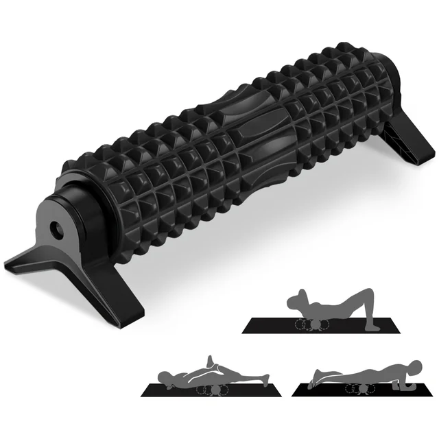 Point Foam Roller with Stand,18" Foam Roller Long Yoga Roller Foam Exercise Roller for Muscle Massage & Relaxation, Yoga Pilates