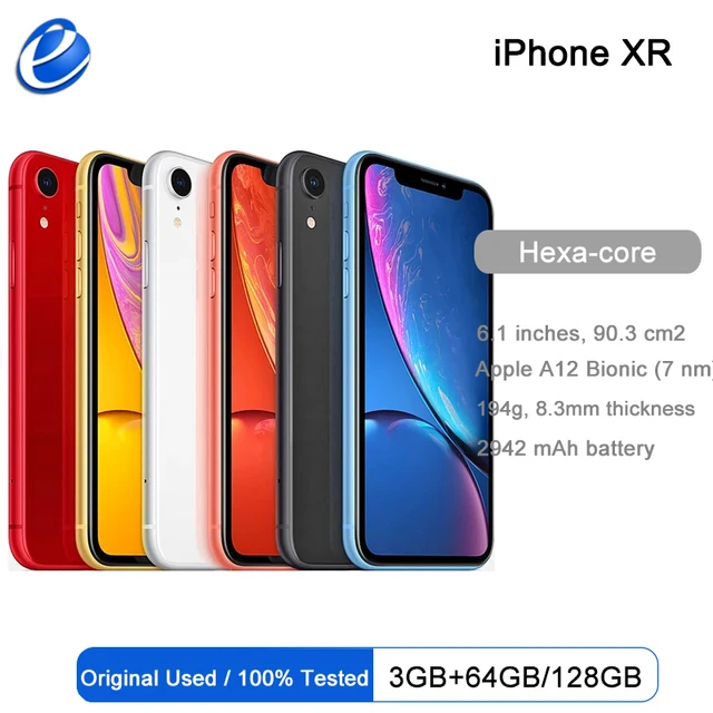 Apple-iPhone XR 6.1 "Liquid Retina Fully LCD, 64GB, 128GB, 256GB ROM, 4G Lte