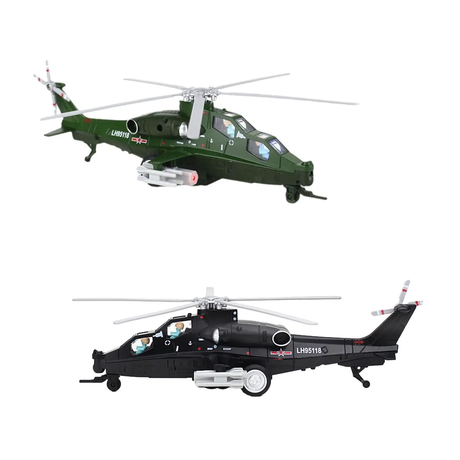 

Helicopter Toy with Lights Sounds Simulation Durable Aviation Collectibles Pull Back Plane Toy for Kids Children Birthday Gift