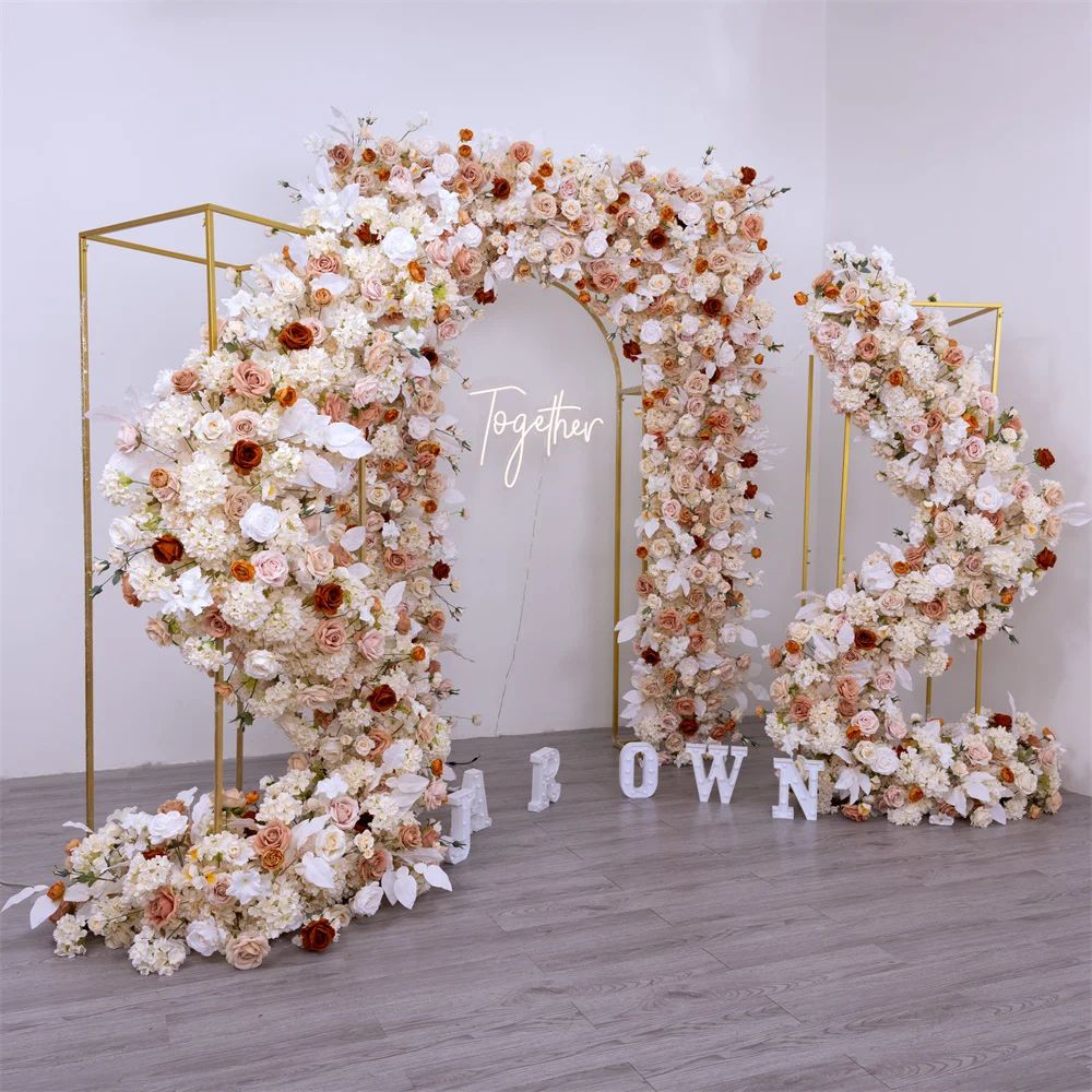 Luksusowa jesienna seria kolorowa biała róża zestaw kwiatowa aranżacja na imprezę imprezę tło sceny niestandardowy projekt wsparcia