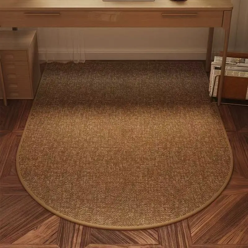 VIKAMA Cremefarbener High-End-Schreibtisch-Drehstuhl-Teppich, rutschfeste und verschleißfeste Bodenmatte, Heimdekoration – Detail 2
