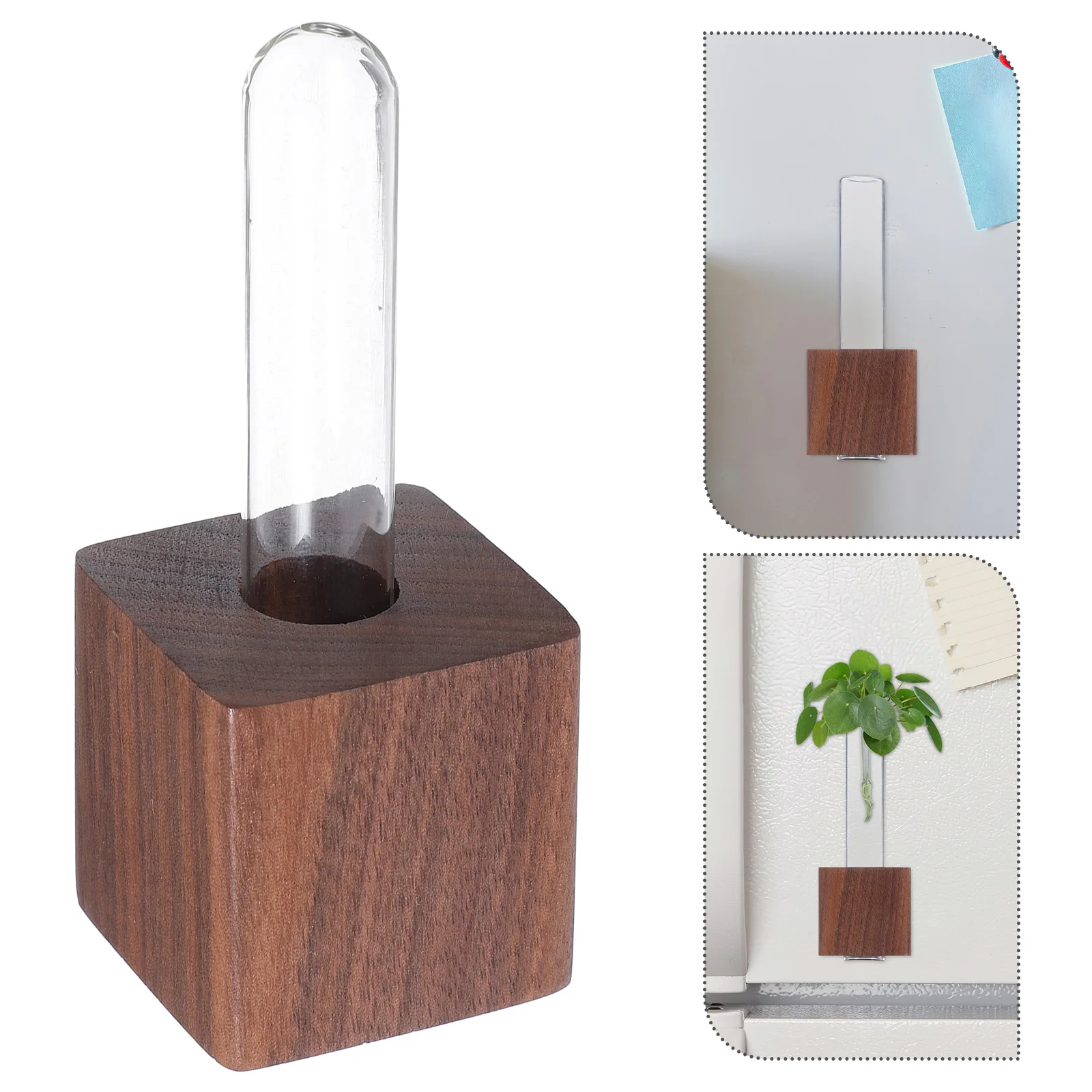 Magnetic Vase Kitchen Mini Planter Wall Flower Cute Test Tube Glass Locker Refrigerator 6