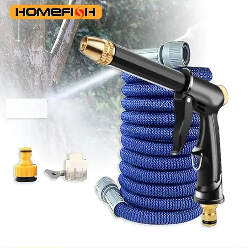 Flexible Expandable Garden Hose High Pressure Nozzle Spraye Washer Gun Car Wash Expandable Garden Water garden hose