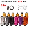 Color Bicycle Hub 36T Star Ratchet 28 Holes MTB Hubs Straight Pull Center Lock Disc Brake 110x15 148x12 1