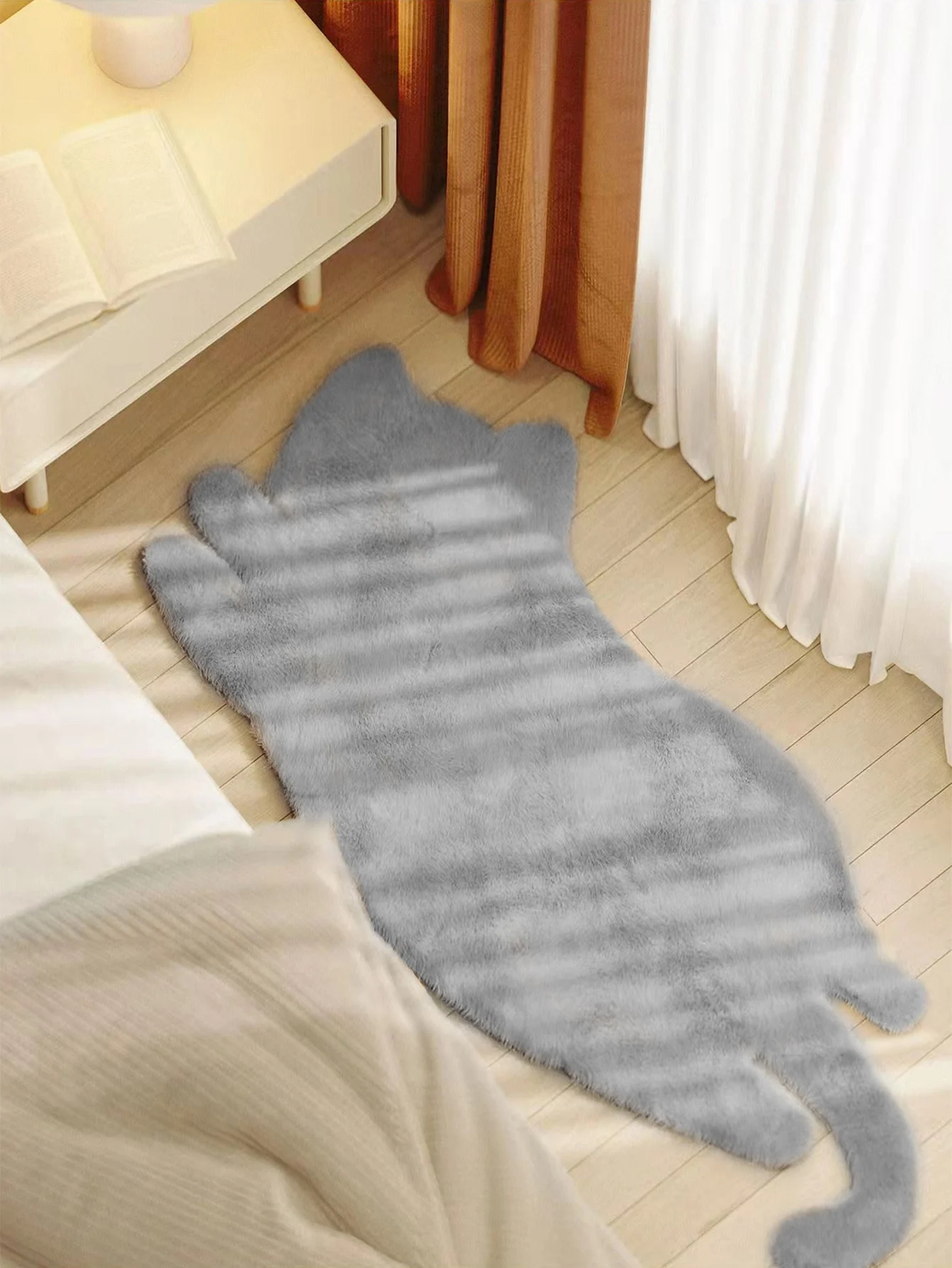 고양이 봉제 장식 카펫 바닥 매트, 거실 침실 어린이 방 카펫, 미끄럼 방지 부드러운 내마모성 홈 장식