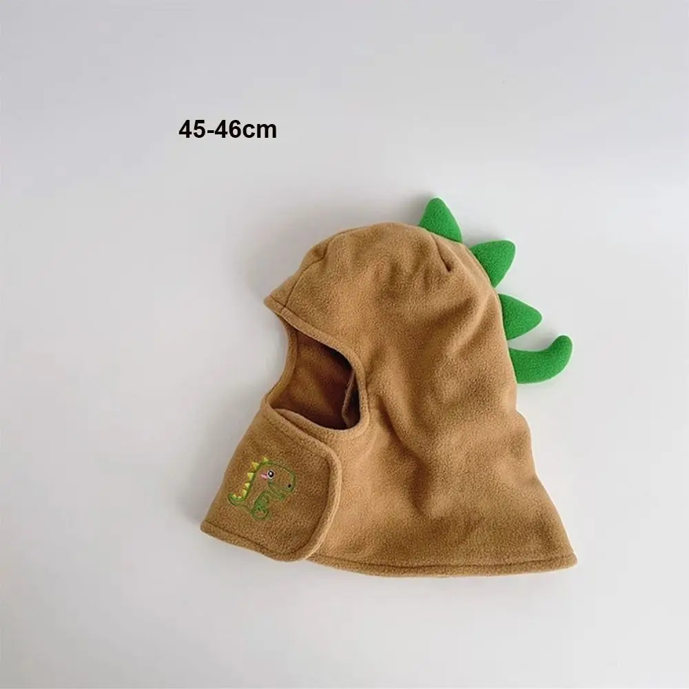 Plush Windproof Protection Ear Hats One Piece Shawl Baby Hat Scarf Baby Dinosaur Mask Earmuffs Warm Plush Pullover Hats Children