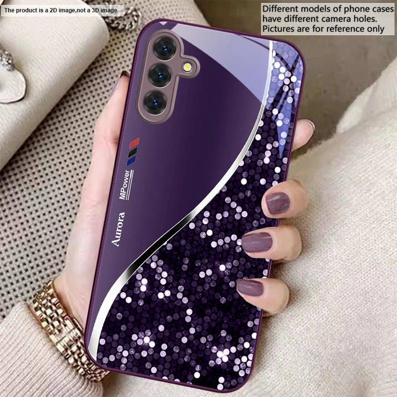 Sleek Silver Metal Curve Glass Phone Case