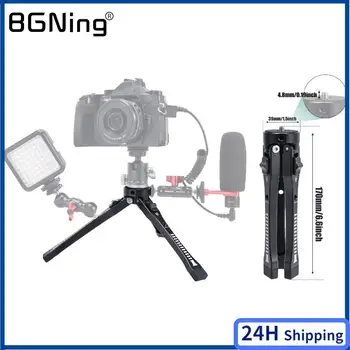 Treppiede in alluminio Supporto per telefono da tavolo Vite 1/4 per Gopro Pocket 3 Insta360 Treppiede da viaggio Supporto per proiettore Monopiede Impugnatura portatile