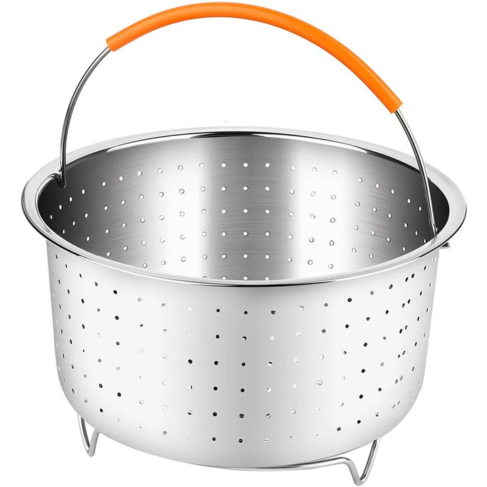 3 Pieces 304 Stainless Steel Steamer Basket for Fruit 5/6/8 Qt