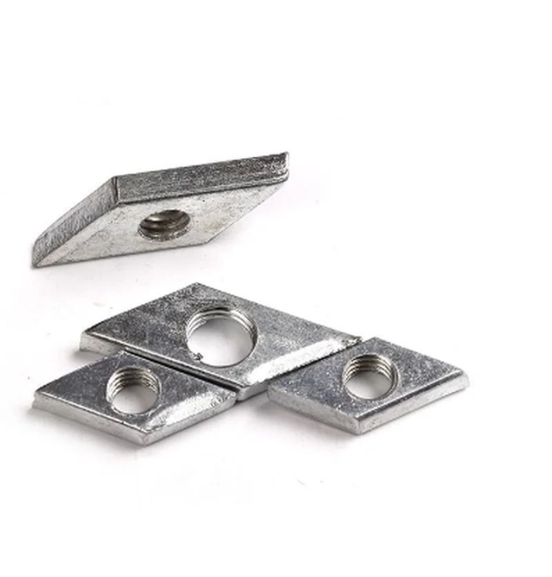 

50PCS Aluminum Extrusion Profile 2020 3030 4040 4545 M4 M5 M6 Carbon Steel Rose Krieger Nutenstein R Rhombus Nuts