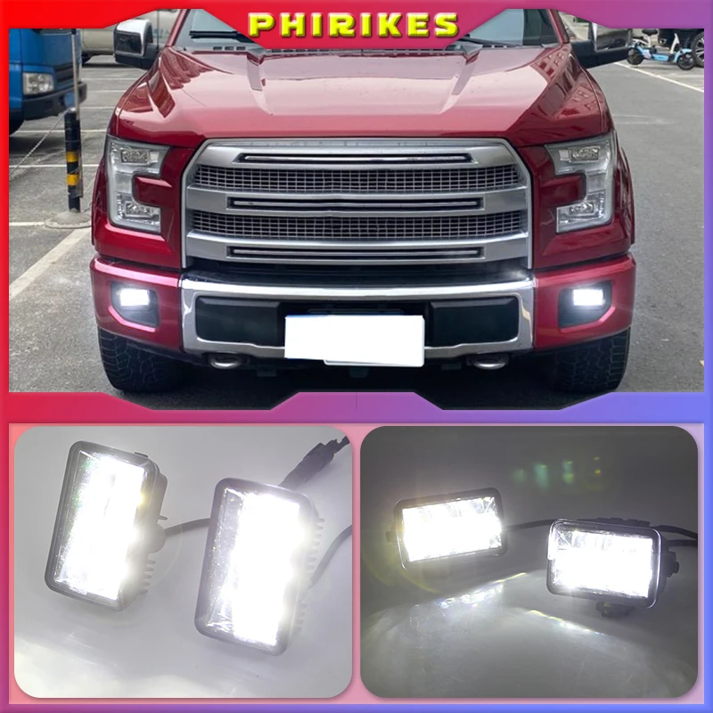 

1Set DRL LED Daytime Running Lights LED Fog Lights High Low Beam Light Fog Lamp For Ford F150 2015 2016 2017 2018 2019