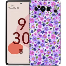 Elegant Floral Art Black Soft TPU Phone Case - Luxury Back Cover - Pixel 9A (A1)