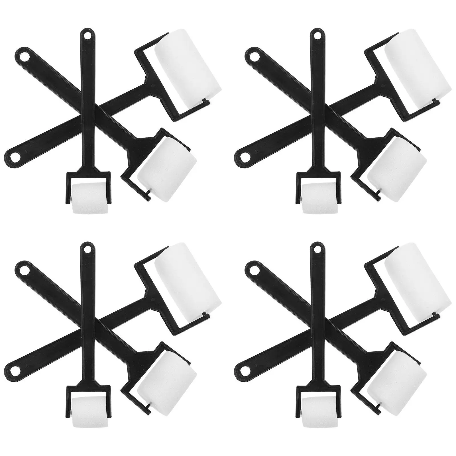 12Pcs 페인팅 스폰지 브러쉬 세트 DIY 아트 유치원 홈 크리 에이 티브 페인팅을위한 컴팩트하고 부드럽고 안전한 플라스틱 스폰지 브러쉬