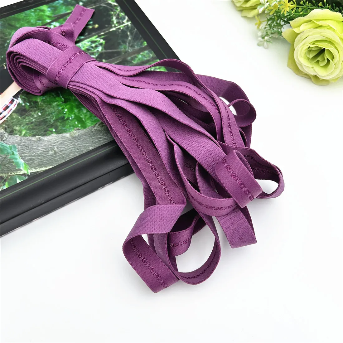 6M/Lot Width 1.50~2.40cm Narrow Quality Elastic Stretch Lace Trim 3