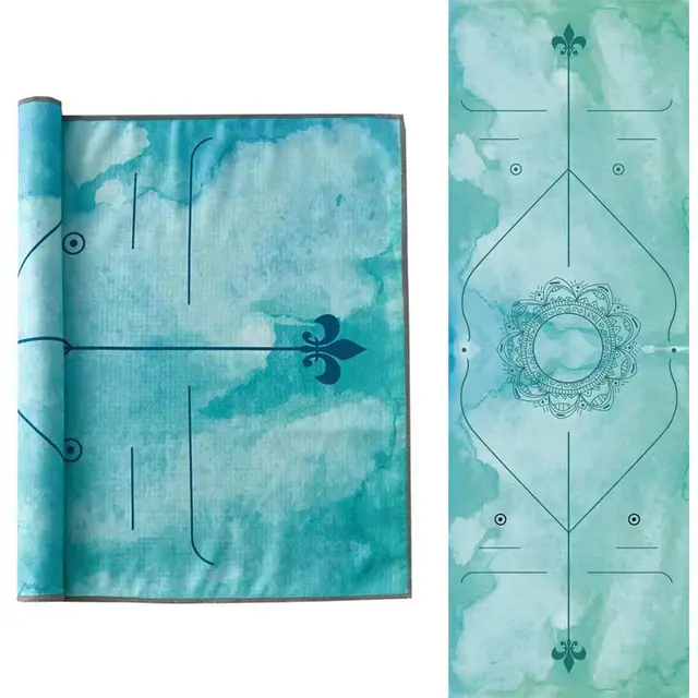 Portable Yoga Mat Thin Foldable Profional Anti-Slip Sweat Absorbent Towel Yoga Blanket Cloth Pad hine Waable 5