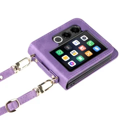 Shockproof Non - Slip Crossbody PU Leather Phone Case for ZTE Libero Flip 2 (Purple)