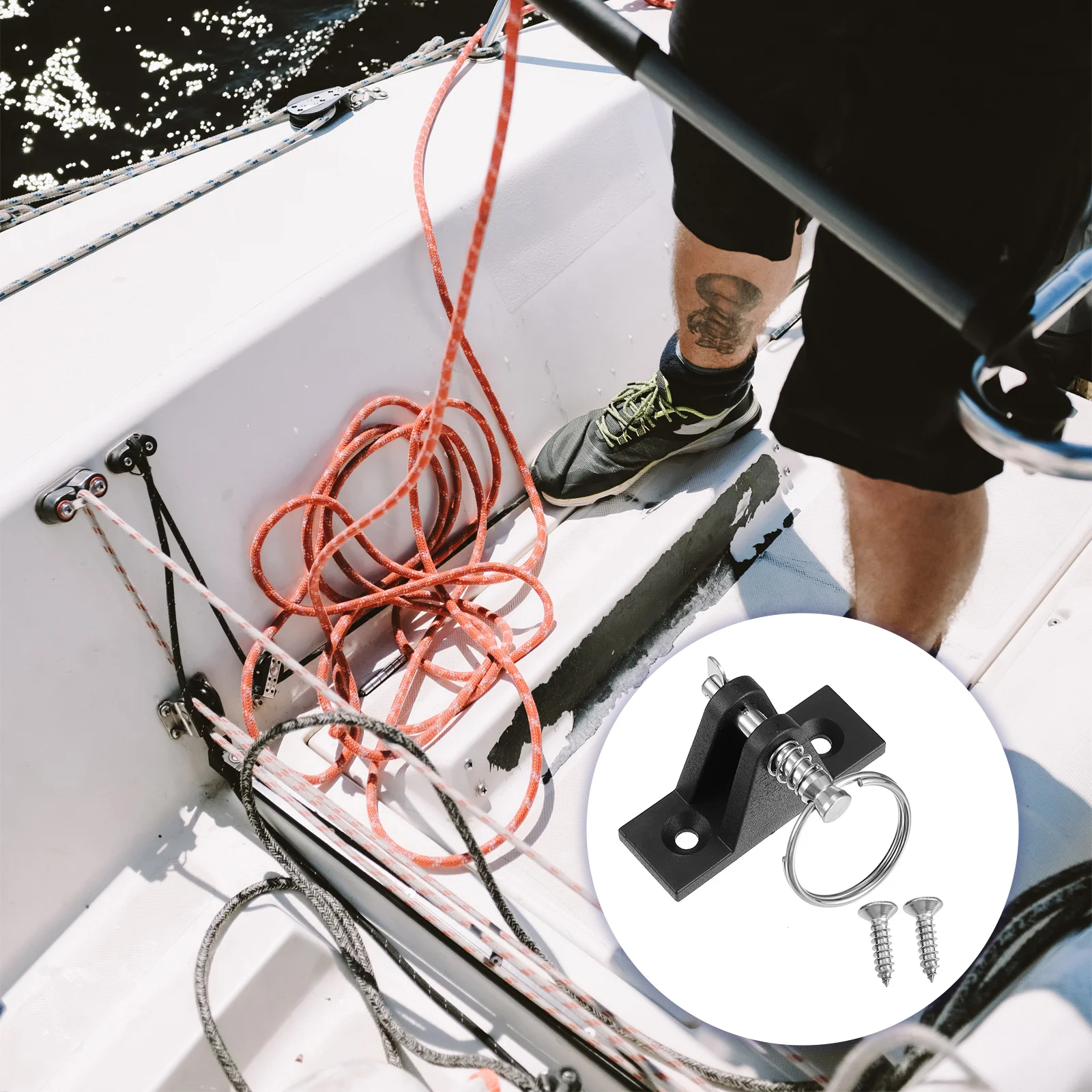 

Nylon Deck Hinge Flat Mount Marine Boat Deck Hinge Mount Bimini Fitting