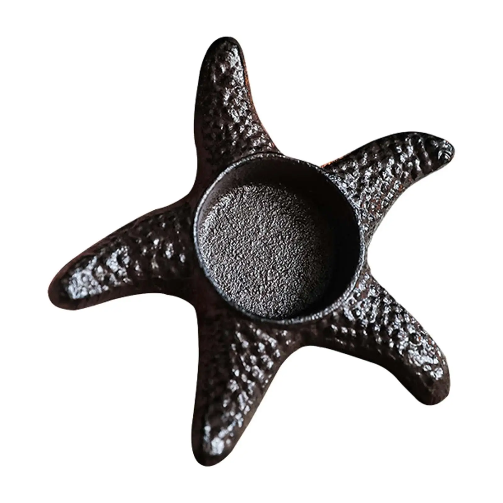 Tealight Candlestick Starfish Candle Holder Black Metal Home Decoration Creative