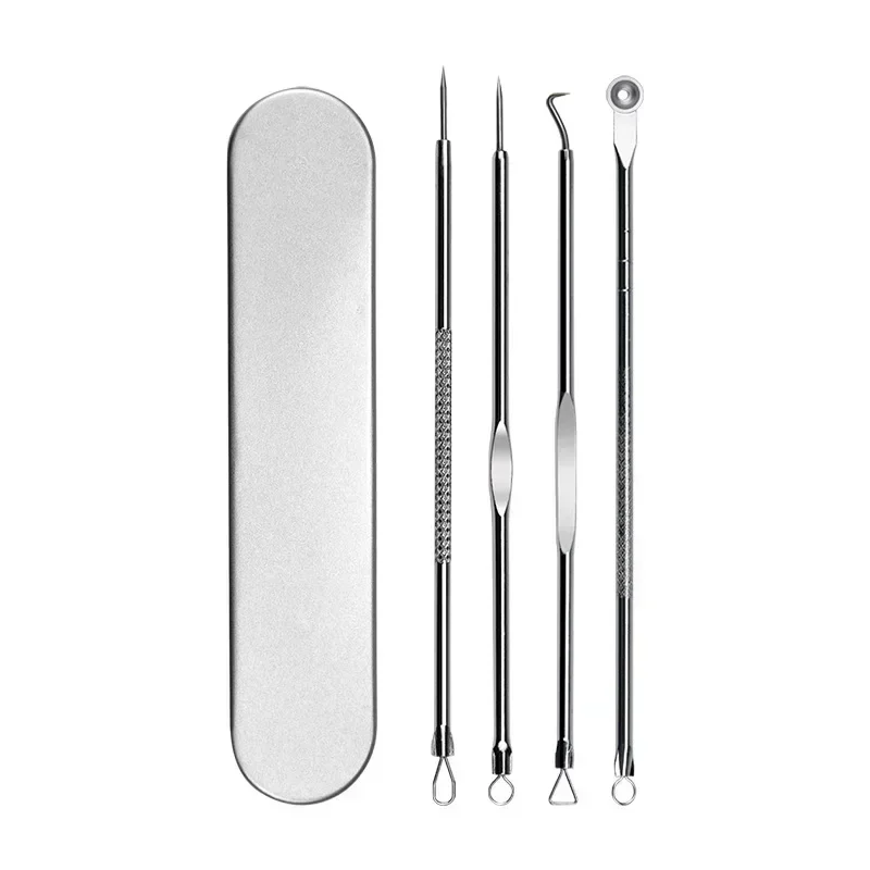 11Pcs/Set Acne Blackhead Removal Needles Black Dots Cleaner Pore Cleaner Deep Cleansing Face Skin Care Beauty Tools Needles Kit_voghion.com