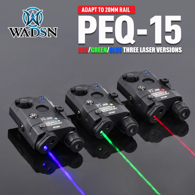 

WADSN Tactical PEQ-15 Red Dot IR Laser Strobe Light Hunting Rifle LA-5 PEQ15 Airsoft DBAL-A2 NGAL Green Laser Sight Aim Weapon