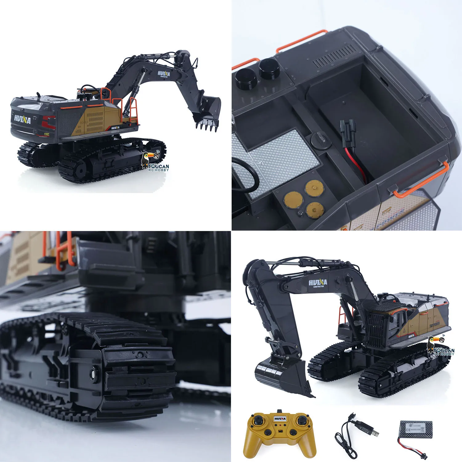 HUINA 1/14 1592 RTR Tracked RC Excavator Remote Control Trucks