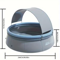 Piscine Gonflable d'Extérieur Durable en PVC Renforcé à 3 Couches, Capacité de 1200 Gallons, Pouvant Accueillir jusqu'à 3 Personnes 3