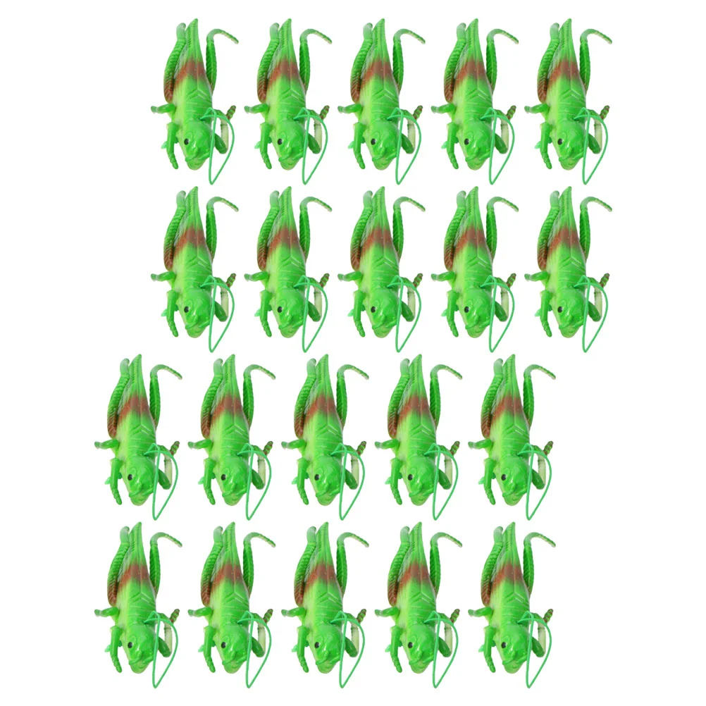 

20 Pcs Artificial Insect Toy Toddler Decor Grasshoppers Trick Toys Soft Rubber Figures