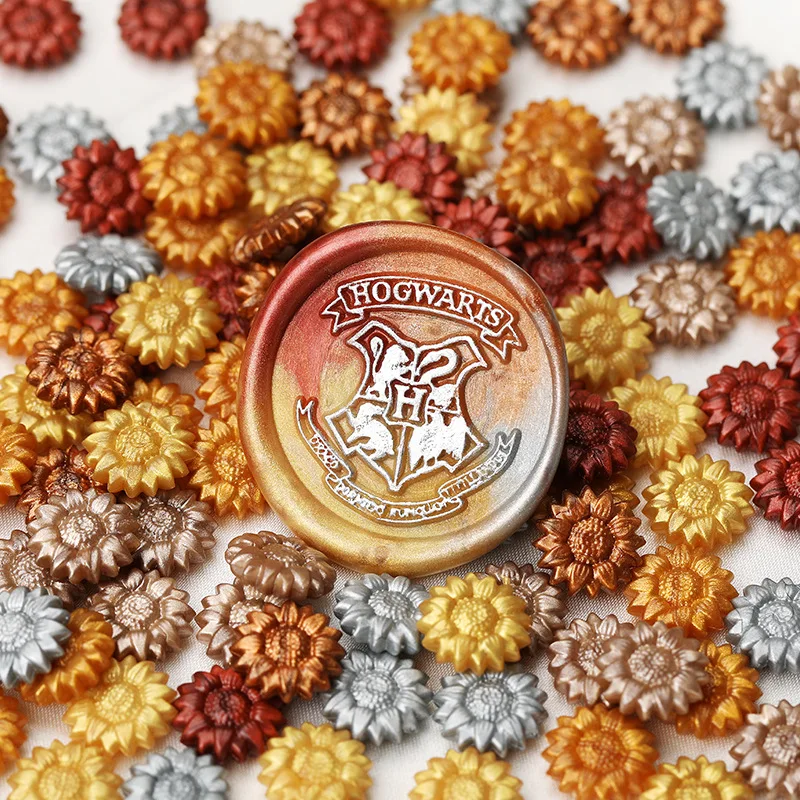 실링왁스 창의적인 물고기 씰링 왁스 입자, 진주 빛 혼합 색상 씰링 왁스 재료, 청첩장 봉투 장식, 80 개 9 귀여운 아름다운 혼합 색상 해바라기 불 페인트 왁스 입자 봉투 씰링 공예 장식, 500g