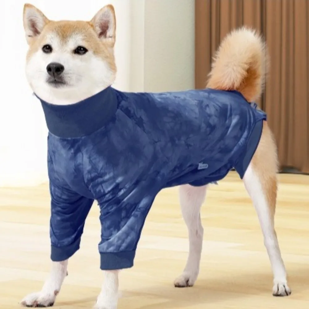 Dog Pajamas Elastic Dog Recovery Suit Warm Tie Dye Pet Spay Suit Comfortable Dogs Calming Pullover Post-Operation Care