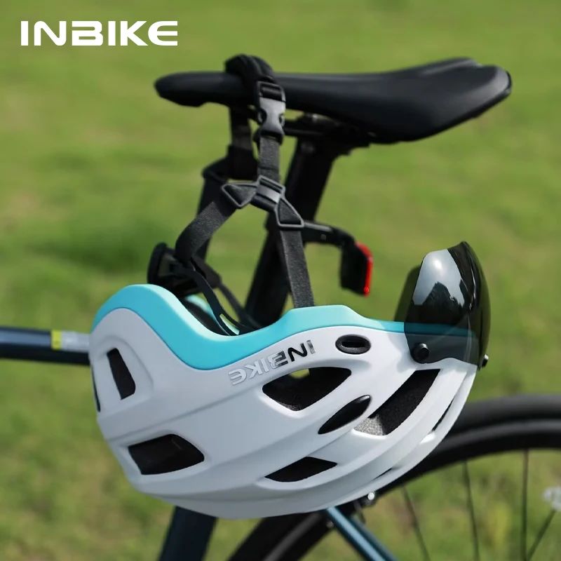 

INBIKE Bike Helmet for Men Women Lightweight Mountain Road Racing Bicycle Helmet with Taillight Accessories casco para ciclismo