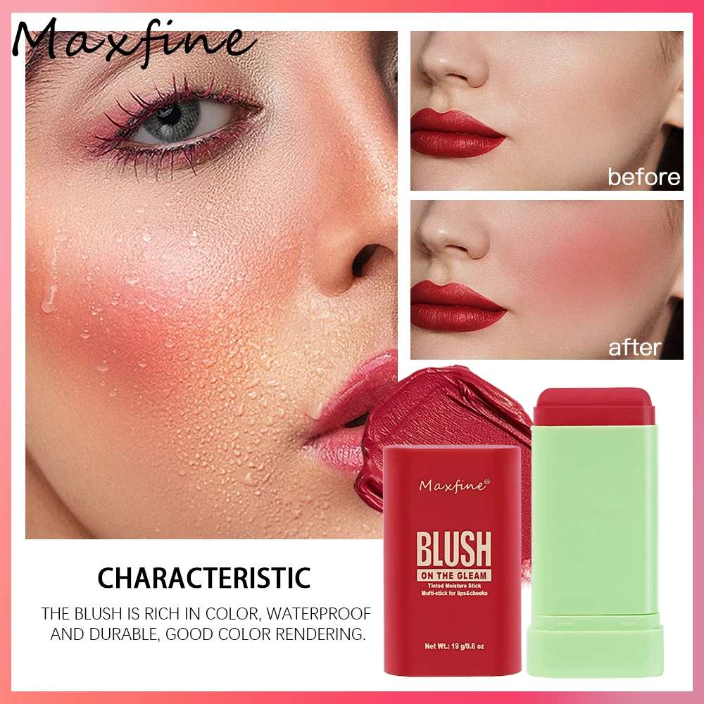 Blush Stick Face Lips Natural Matte Expanding Color Solid Highlighting And Contouring Multi-Functional Rouge Cream