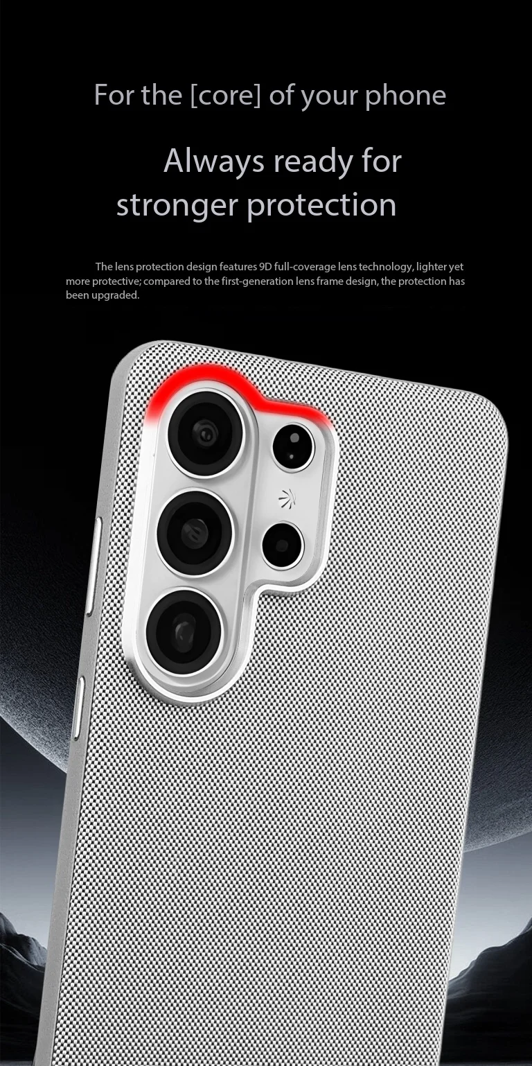 Original TechWoven für MagSafe Magnetische Hülle Samsung Galaxy S26 Edge S25 Ultra S24 S23 Kabelloses Laden Webtextur-Cover – Detail 6