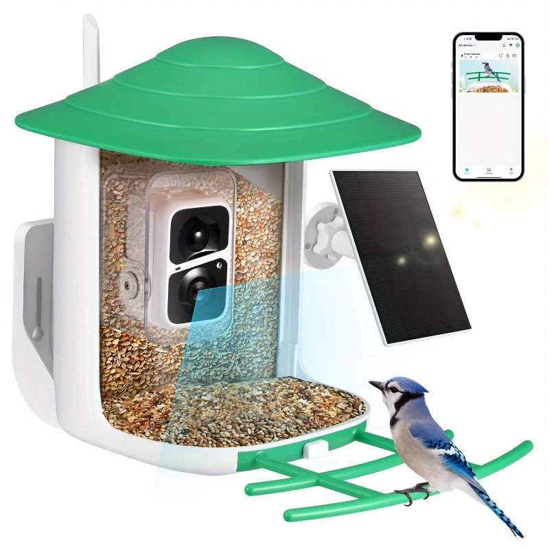 

1pc Smart Bird Feeder With Camera, Bird Watching Camera, Auto Capture Bird Videos & Motion Detection, Wireless Camera Ideal Gift