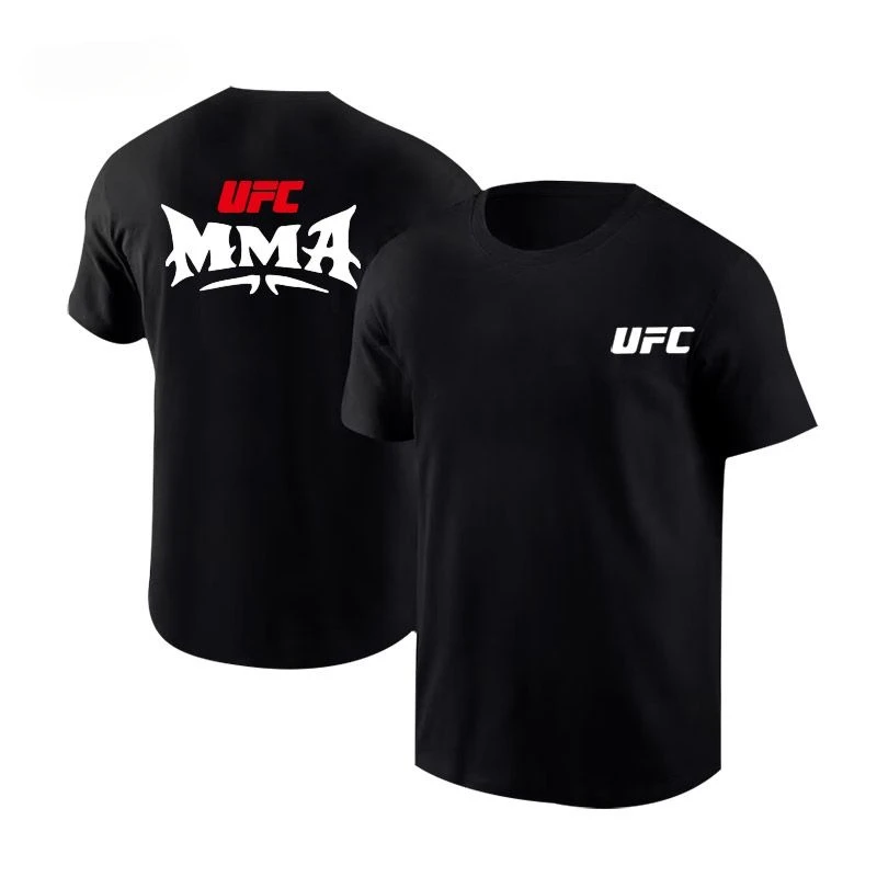 Men and Women Pure Cotton Ufc Printed Sport T-shirt Europe and The United States Comprehensive Training