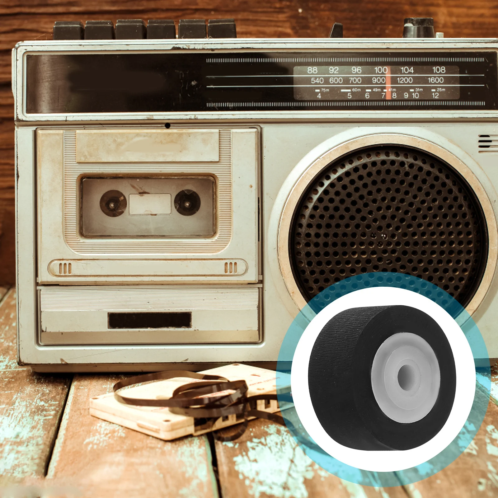 12Pcs Pinch Roller Replacement 11.5mm Plastic for Radio Tape Recorder Cassette Player Bearing Roller Repair Radio Supplies