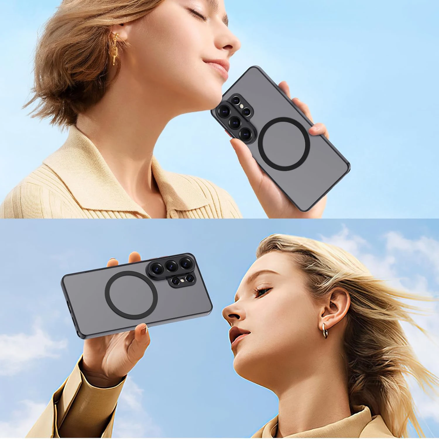 Matte Magnetic Shockproof Heavy Duty Phone Case with Enhanced Protection