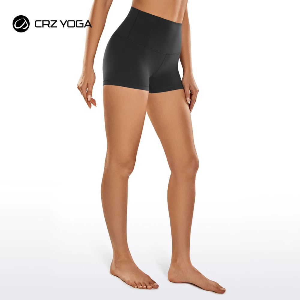 Pantaloncini Yoga Donna CRZ YOGA Butterluxe, Vita Alta E Compressione Leggera, In Poliammide E Lycra, Lunghezze 6/10/15/20 Cm - copertina