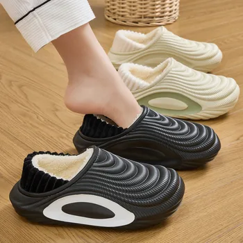 TZLDN Women's Winter Warm Cartoon Sheep Slippers Closed Toe Non Slip Furry House Shoes Women Indoor Bedroom Plush Slippers 1