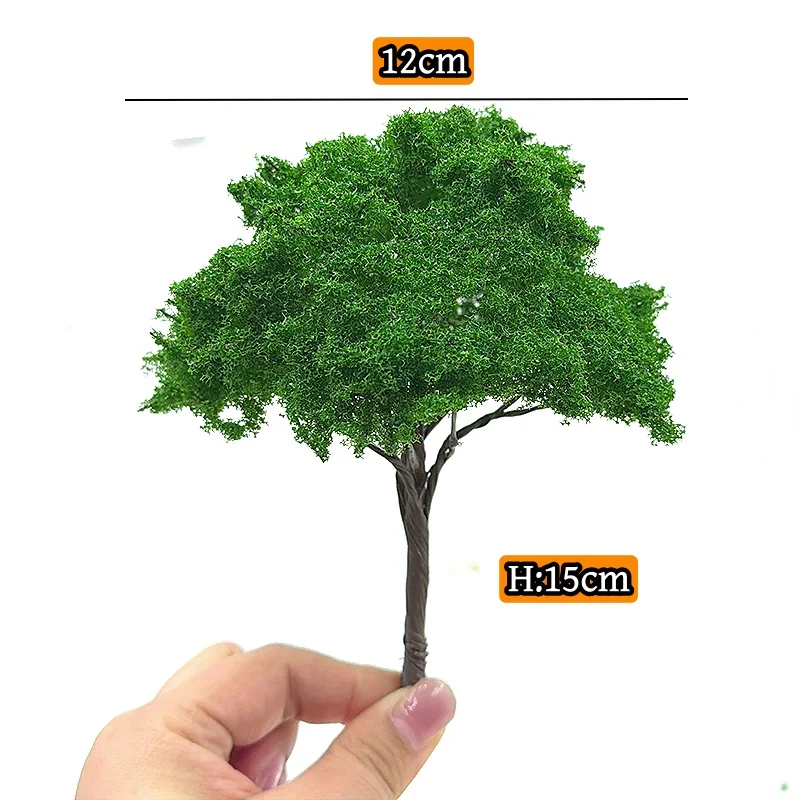 10/15cm 높이 모래 테이블 미니어처 시뮬레이션 풍경 나무 모형 중루 공원 경관 지역 마이크로 풍경 재료 와이어 나무