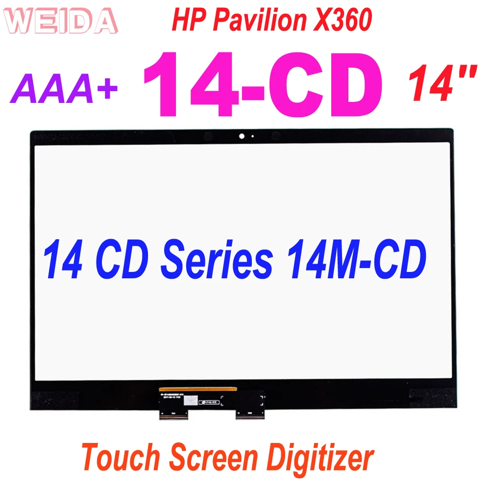 ЖК-дисплей AAA + 14 "для ноутбуков HP Pavilion X360 14-CD 14 CD 14M-CD, сенсорный экран, ЖК-дисплей с дигитайзером в сборе 1366*768 1920*1080